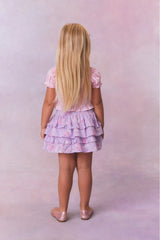 Girls Billie Heirloom Print Skirt - HIBISCUS