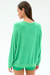 Andie Oversized Fleece Sweatshirt - Spearmint