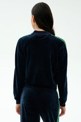 Heritage Velour Bomber - Indigo/Grass