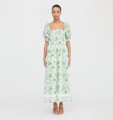 CouturebudThe Scarlett Nap Dress - Green Sweet Peas