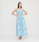 CouturebudThe Hill House x La Coqueta Delphine Nap Skirt - Blue Watercolor Hydrangea