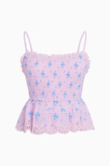 Marzenia Smocked Sleeveless Top