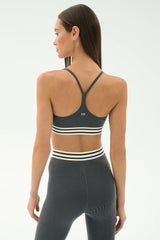Cali Active Rib Bra - Heather Grey