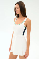 Martina Rigor Color Block Dress - White/Spearmint