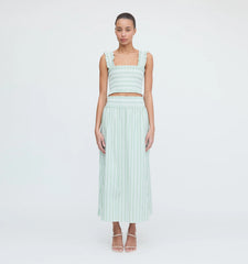 CouturebudThe Azalea Nap Top - Apple Green Stripe