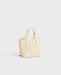 Mini Hexa Tote - White(Woven)