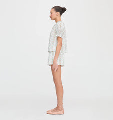 Couturebud The Adelaide Top - Green Provence Floral