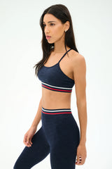 Cali Active Rib Bra - Heather Indigo