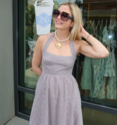 Couturebud The Fleur Midi Dress - Chocolate Gingham