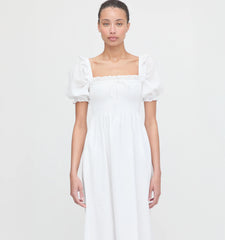 Couturebud The Scarlett Nap Dress - White Shadow Stripe