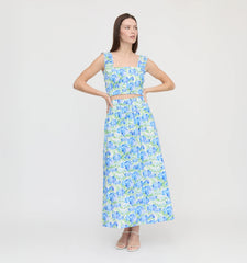 CouturebudThe Hill House x La Coqueta Azalea Nap Top - Blue Watercolor Hydrangea