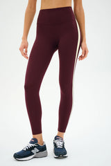 Clare High Waist Rigor 7/8 - Dark Cherry/Creme