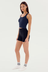 Ashby Rib Crop - Indigo