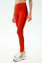 Clare High Waist Rigor 7/8 - Lotus Red/Indigo