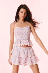 Marzenia Smocked Sleeveless Top