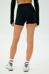 Ella Airweight High Waist Short 3.5" - Black/Arugula