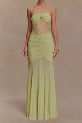 Khadijah Lace And Mesh Maxi Dress