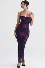 Aiza Purple Floral Dress