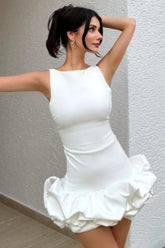 Backless Puff Dress