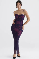 Aiza Purple Floral Dress