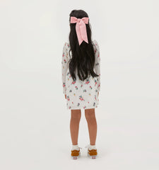 Couturebud The Tiny Lottie Dress - Ivory Ikat Floral Crushed Taffeta