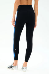 Ella High Waist Airweight 7/8 Black/Classic Blue