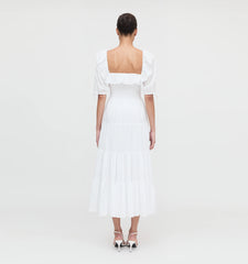 Couturebud The Corinne Nap Dress - White Shadow Stripe