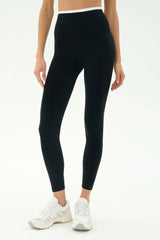 Dual High Waist Airweight 7/8 - Black/White
