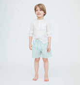CouturebudThe Tiny Julien Swim Trunk - Apple Green Stripe