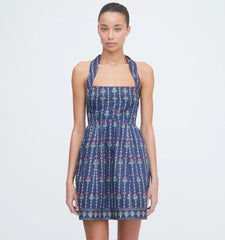 CouturebudThe Fleur Mini Dress - Navy Trailing Fern