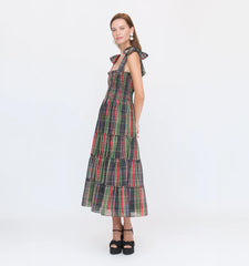 Couturebud The Ribbon Ellie Nap Dress - Tartan Lamé