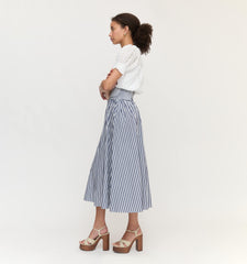Couturebud The Delphine Nap Skirt - Navy Stripe