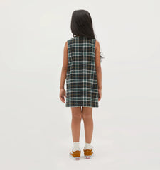 Couturebud The Tiny Harris Dress - Green Wallace Plaid