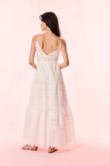 Terria Cotton Scalloped Maxi Dress