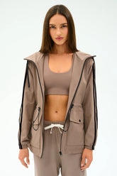 Reggie Water Repellent Jacket - Latte/Black