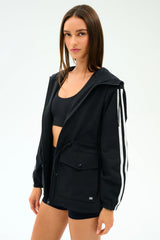 Reggie Water Repellent Jacket - Black/White