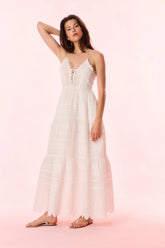 Terria Cotton Scalloped Maxi Dress