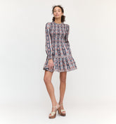 Couturebud The Viviana Mini Nap Dress - Navy Emma Stripe