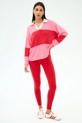 Katie Fleece Rugby - Strawberry/Pirate Red