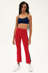 Raquel High Waist Crop - Pirate Red/Indigo