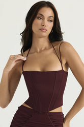 Chantelle Burgundy Satin Bra
