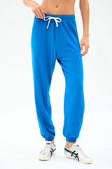 Andie Oversized Fleece Sweatpant - Classic Blue