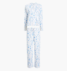 Couturebud The Olivia Pajama Set - Blue Botanical