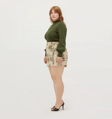 Couturebud The Winter Sweater - Leaf Green Rib Knit