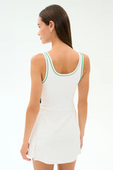 Martina Rigor Color Block Dress - White/Spearmint