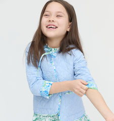 CouturebudThe Hill House x La Coqueta Maribel Girl Jacket - Blue
