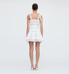 CouturebudThe Ribbon Charlotte Nap Dress - White Trailing Fern
