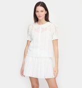CouturebudThe Delphine Mini Nap Skirt - White Broderie Voile