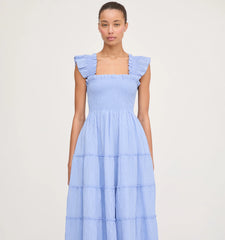 CouturebudThe Ellie Maxi Nap Dress - Bluebird Tonal Seersucker