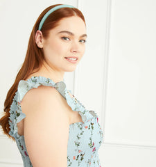 Couturebud The Maeve Headband - Aqua Blue Grosgrain